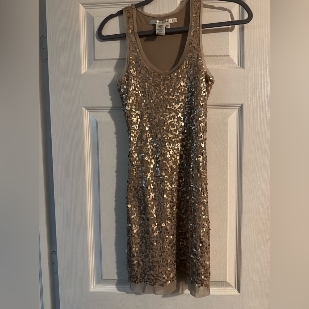Max Studio Gold Sequin Top